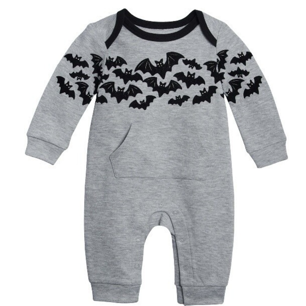 Wonder Nation Baby Halloween Creeper 0-3 Months New with Tags Light Heather Gray